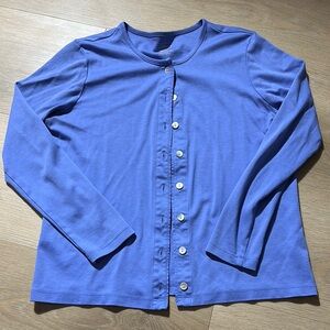 Blue Button-Up Cardigan